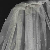 LOVE LANE LONDON Scattered Pearl Fingertip Veil