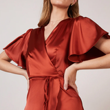 REWRITTEN Florence Waterfall Bridesmaid Dress in Burnt Orange
