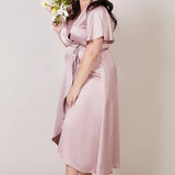 REWRITTEN Florence Waterfall Bridesmaid Dress in Rose Pink