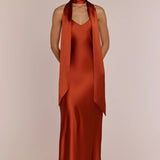 REWRITTEN Brooklyn Bridesmaid Dress in Burnt Orange