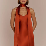 REWRITTEN Brooklyn Bridesmaid Dress in Burnt Orange