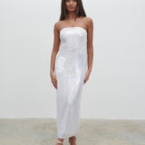 PRETTY LAVISH Menton Floral Sequin Midaxi Dress