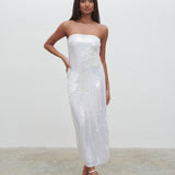 PRETTY LAVISH Menton Floral Sequin Midaxi Dress