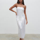 PRETTY LAVISH Menton Floral Sequin Midaxi Dress