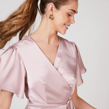 REWRITTEN Florence Waterfall Bridesmaid Dress in Rose Pink