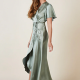 REWRITTEN Florence Waterfall Bridesmaid Dress in Sage Green