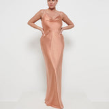PRETTY LAVISH Keisha Maxi Bridesmaid Dress - Cinnamon