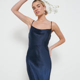 PRETTY LAVISH Keisha Maxi Bridesmaid Dress - Navy