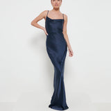 PRETTY LAVISH Keisha Maxi Bridesmaid Dress - Navy